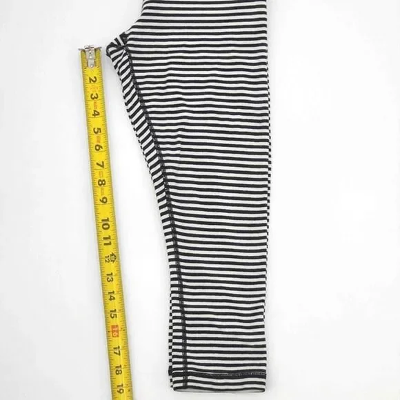 Lululemon 8 Wunder Under Crop High Rise Full On Luxtreme 21 Legging Stripe Black - Picture 10 of 10